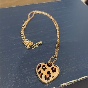 Wild Heart Leopard Necklace with Gold Chain